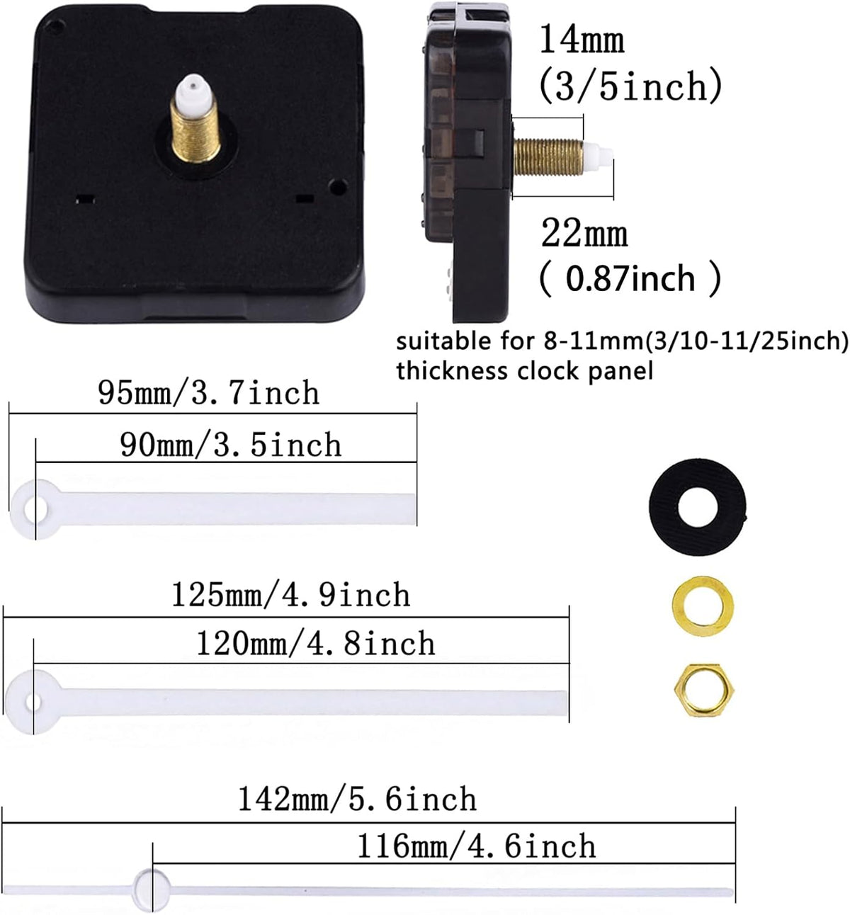 Mudder Quartz Clock Movement