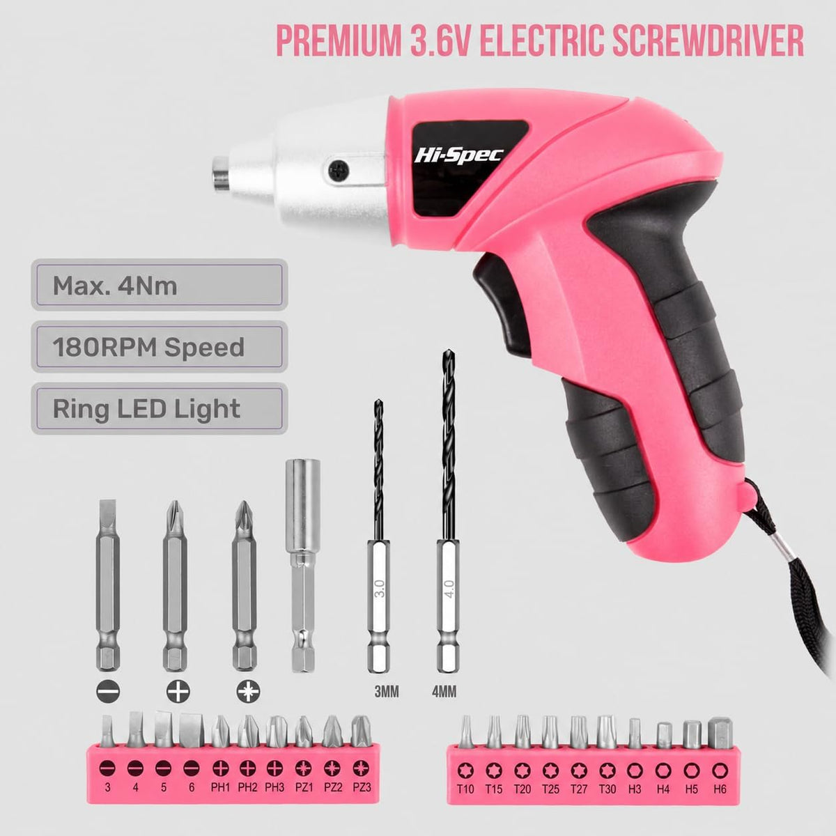 Hi-Spec Cordless Electric Screwdriver