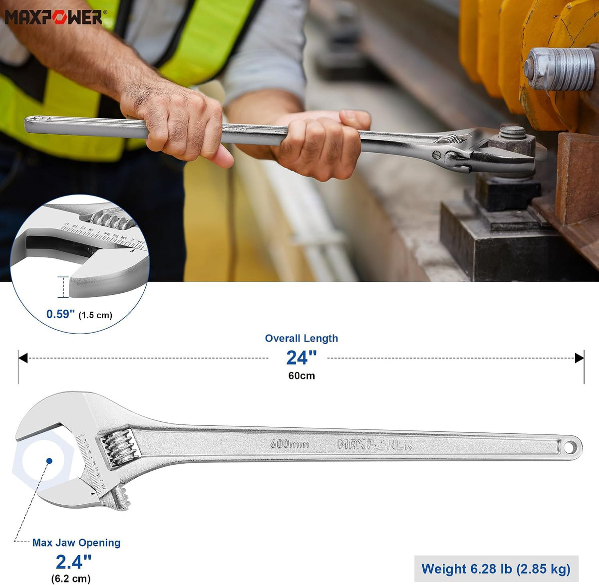 MAXPOWER Adjustable Wrench
