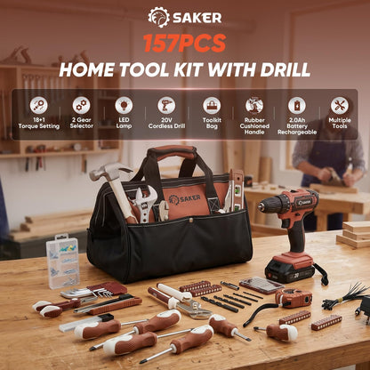 Saker Cordless Drill Tool Set